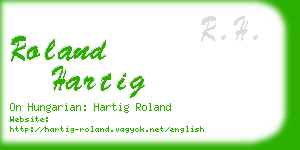 roland hartig business card